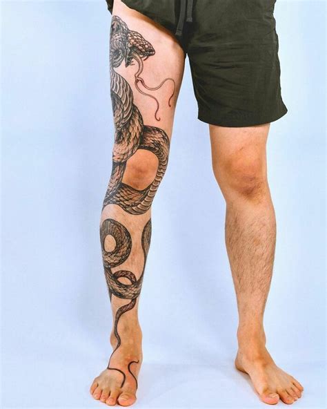 snake wrapped around leg tattoo|Top 10 snake tattoos wrap around leg ideas and inspiration